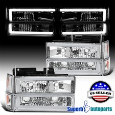Fit 1994-1998 Gmc Yukon Sierra Ck 1500 Headlightsled Tube Corner Bumper Lamp