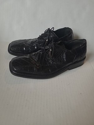 David Eden Men Size 9.5 Black Alligator Lizard Leather  display picture 1