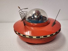 RARE 1965 Cragstan KO Yoshiya Flying Saucer Japanese Litho Tin Toy - Working