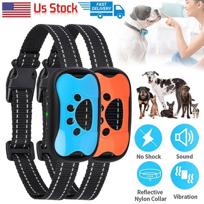 New Automatic Dog Bark Collar No Shock Humane Anti Bark Control Vibration  Sound