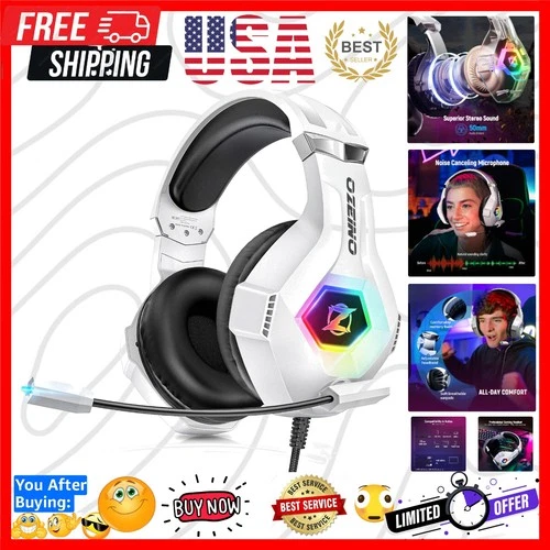 Gaming Headset for PC, Ps4, Ps5, Xbox Headset with 7.1 Surround Sound Gaming ... deal from eBay