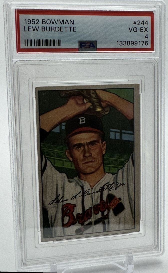 1952 Bowman Lew Burdette Rookie PSA 4 Boston Braves #244