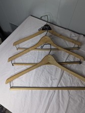 3 lot Vintage Wood suit pants skirt Jacket shirt Hangers Bernhardts Wishbone Bat
