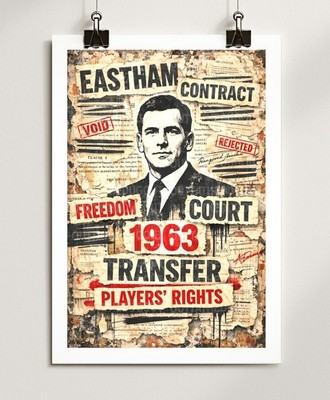 George Eastham 1963 Transferrechte A4 Fußball Poster Druck