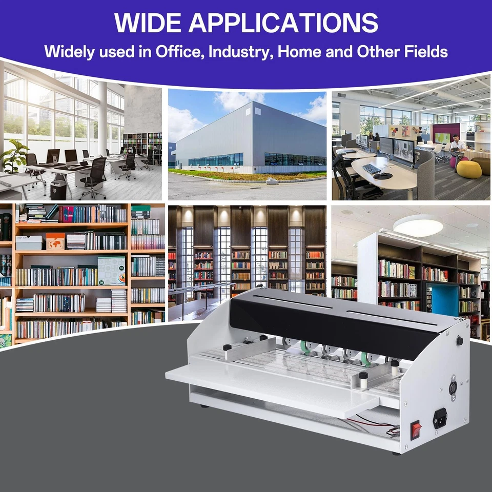 Máquina plegadora de papel perforadora eléctrica 3 en 1 de 18" (460 mm) Foto 4 de 4