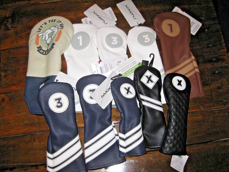 NWT MaxFli LOT of 10 Golf Headcovers - 3 Assorted Drivers, 3 3-Wood, 4 Hybrid