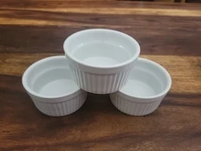 Pier 1 Imports Ramekins Soufflé Desserts Oven-to-Table Bakeware 3.5" Set Of 3 