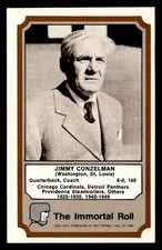 1974 Fleer Football Patches Immortal Roll Jimmy Conzelman NM Chicago Cardinals