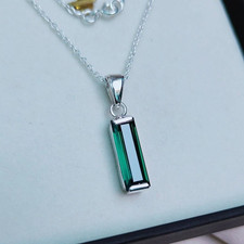 Natural Teal Green Sapphire 19 Ct 925 Silver Pendant Certified Loose Gemstone