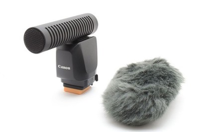 Canon DM-E1D Directional Stereo Microphone with Multi-Accessory Shoe and Windscr