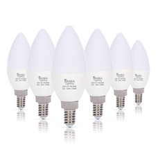 Simba Lighting LED B11 C37 7W 6 Count (Pack of 1), 2700k Warm White
