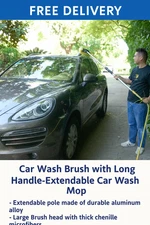 Carcarez Car Wash Brush Head Super Soft Heavy-Duty Bristle Clean Truck SUV