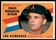 1960 Topps Lou Klimchock Rookie Star #137 EX-EXMINT
