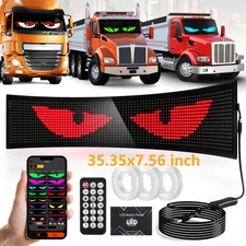 LED Devil Eyes Light for Windshield 35.35x7.56 inch, DIY Programmable Led Eyes 