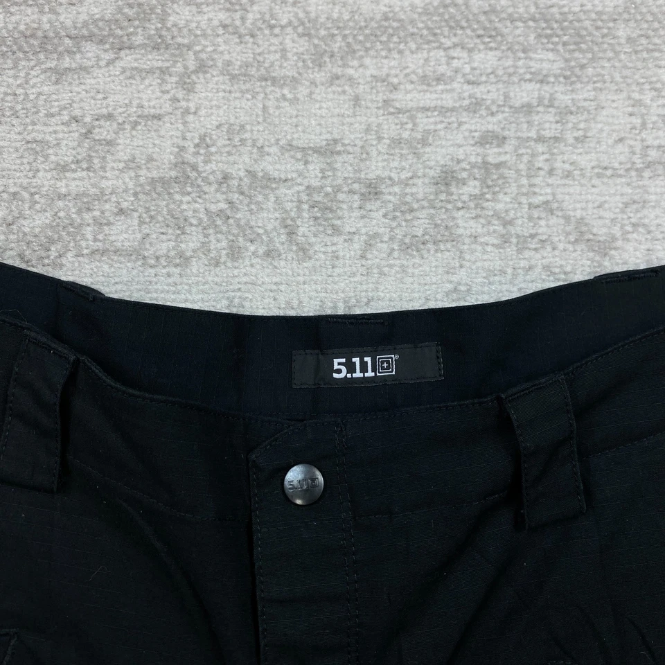 Pantalones Cortos de Carga 5.11 Tácticos de Lona 36 Negros Trabajo Ripstop Construcción Exterior Hombres Foto 3 de 4