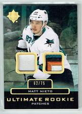 13-14 UD Upper Deck Ultimate  Matt Nieto  /75  Rookie  Dual Patches