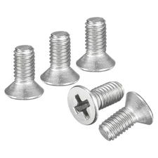 M3.5-0.6x6 Flat Head Machine Screws -100pcs -304 Stainless Steel -Silver