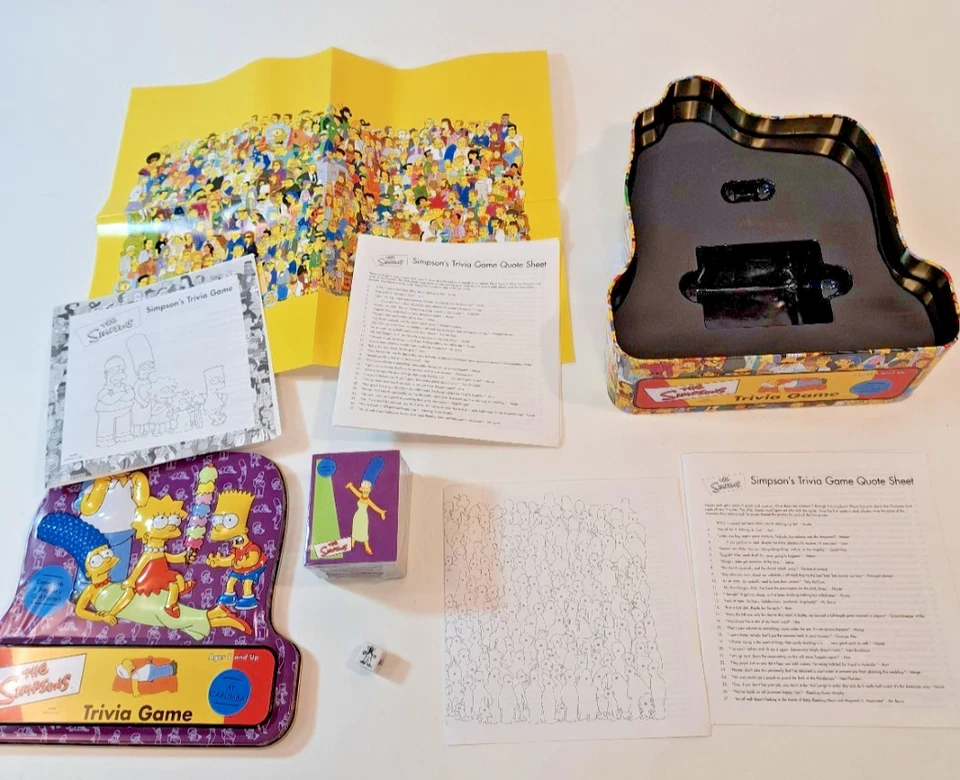 The Simpsons Trivia Game 2000 Cardinal Games in Collector Tin Brand New - Image 2 of 4