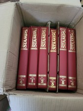 6 volumes holding 84 issues of The International Encyclopedia of Stamps