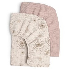 Lulu Moon Muslin Crib Sheets - Fitted Crib Mattress Standard Crib Sand  Daisy