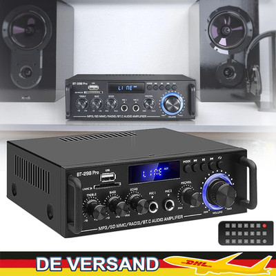 600W Bluetooth Verstärker Stereo Amplifier HiFi Digital FM USB Vollverstärker DE