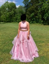 Sherri Hill Formal Dress Size 6 Pink Long Flare 2 Piece