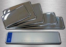 Edelstahl Kennzeichenunterlagen (V2A), Kennzeichenhalter, Kennzeichenverstärker