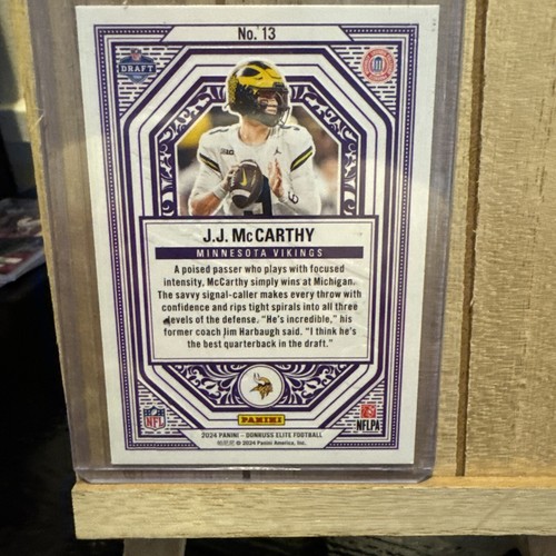 JJ Mcarthy Rookie On Deck 2024 Donruss Elite - 第 2/2 張圖片