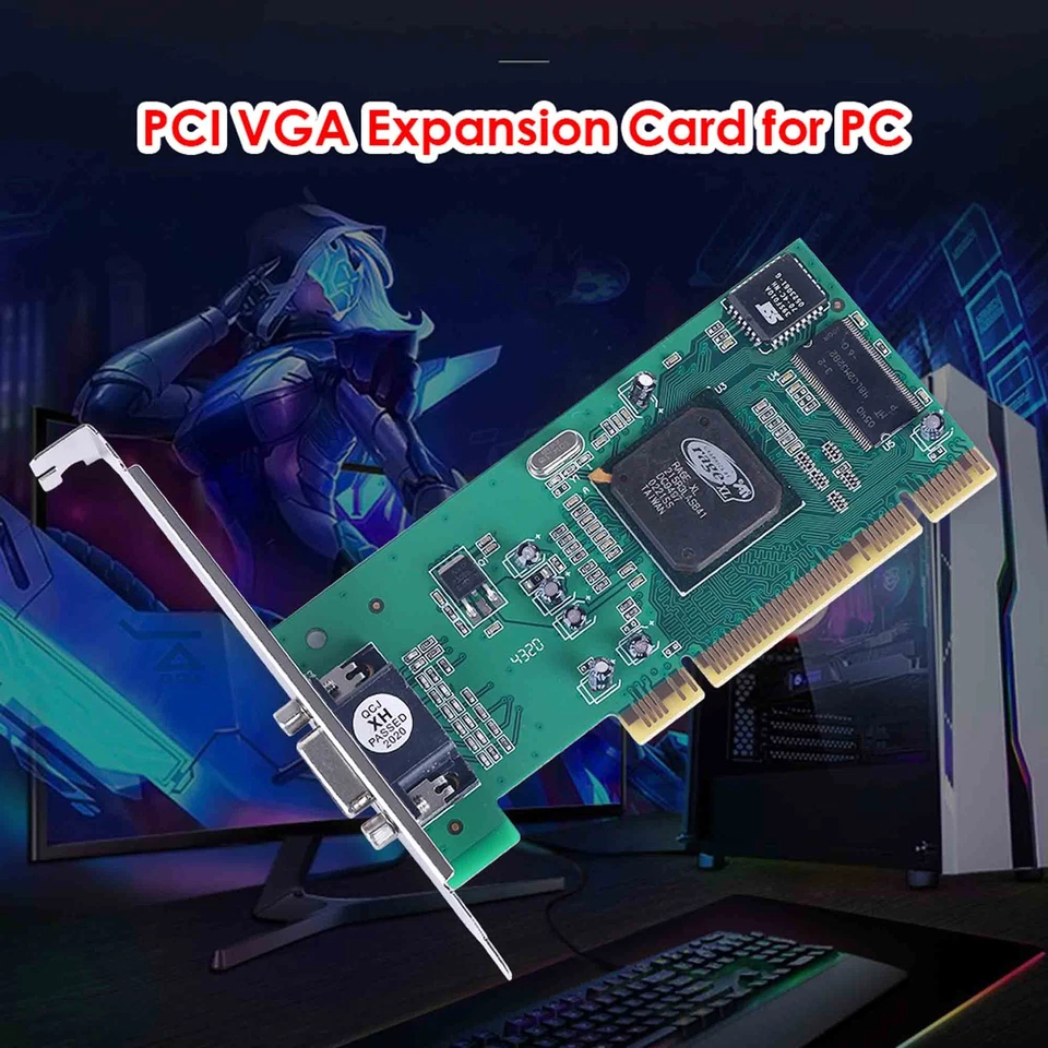 Desktop Computer PC PCI Graphics Card Adapter ATI Rage XL 8MB VGA Video Module - Image 2 of 4