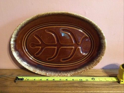 Hull Pottery Brown Drip Meat Serving Platter Excellent Condition - Picture 4 of 8