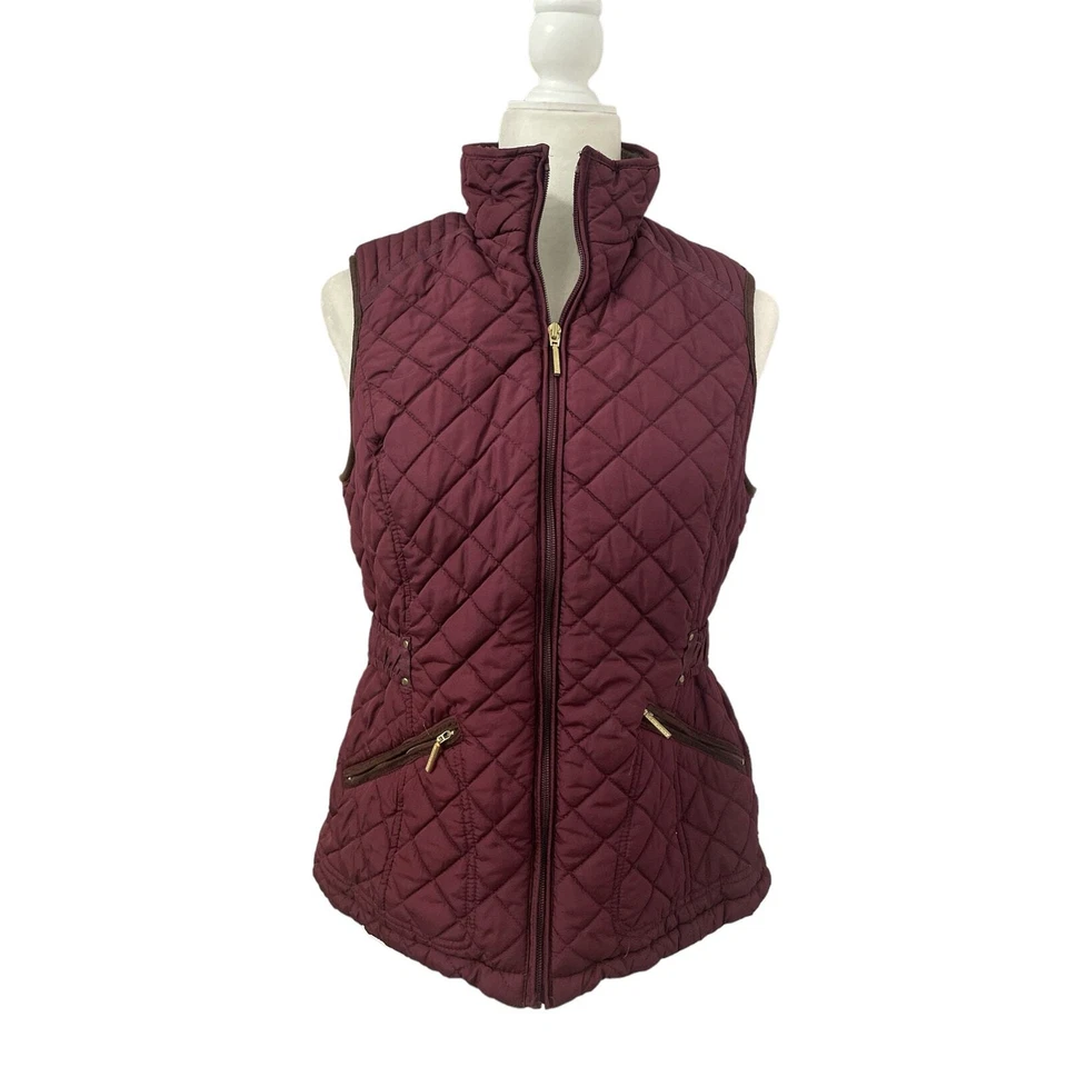 Weatherproof Womens Ultra Soft Quilted Vest, Plum Size Small 151P - Image 2 of 4
