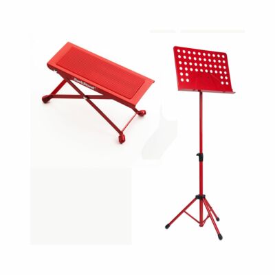 ZOUNDHOUSE Beginner Bundle 11: Footrest + Orchestra Stand / Red