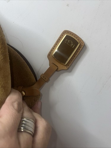 Borsa a tracolla UGG super lunga hobo marrone scamosciato imbracatura rara borsa hippie nuova con etichette - Foto 14 di 14