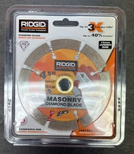 Ridgid 4.5" Dry/Wet SG45CP Masonry Cutting Blade NEW