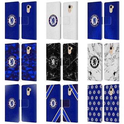 OFFICIAL CHELSEA FOOTBALL CLUB CREST LEATHER BOOK CASE FOR WILEYFOX & ESSENTIAL