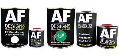 FÜR Audi 9631 Salsa Green 3.7L Autolack SET 2K Epoxid Grundierung Klarlack