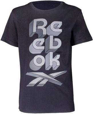 Reebok Boys T-Shirt Big Scrabble, Black, XL