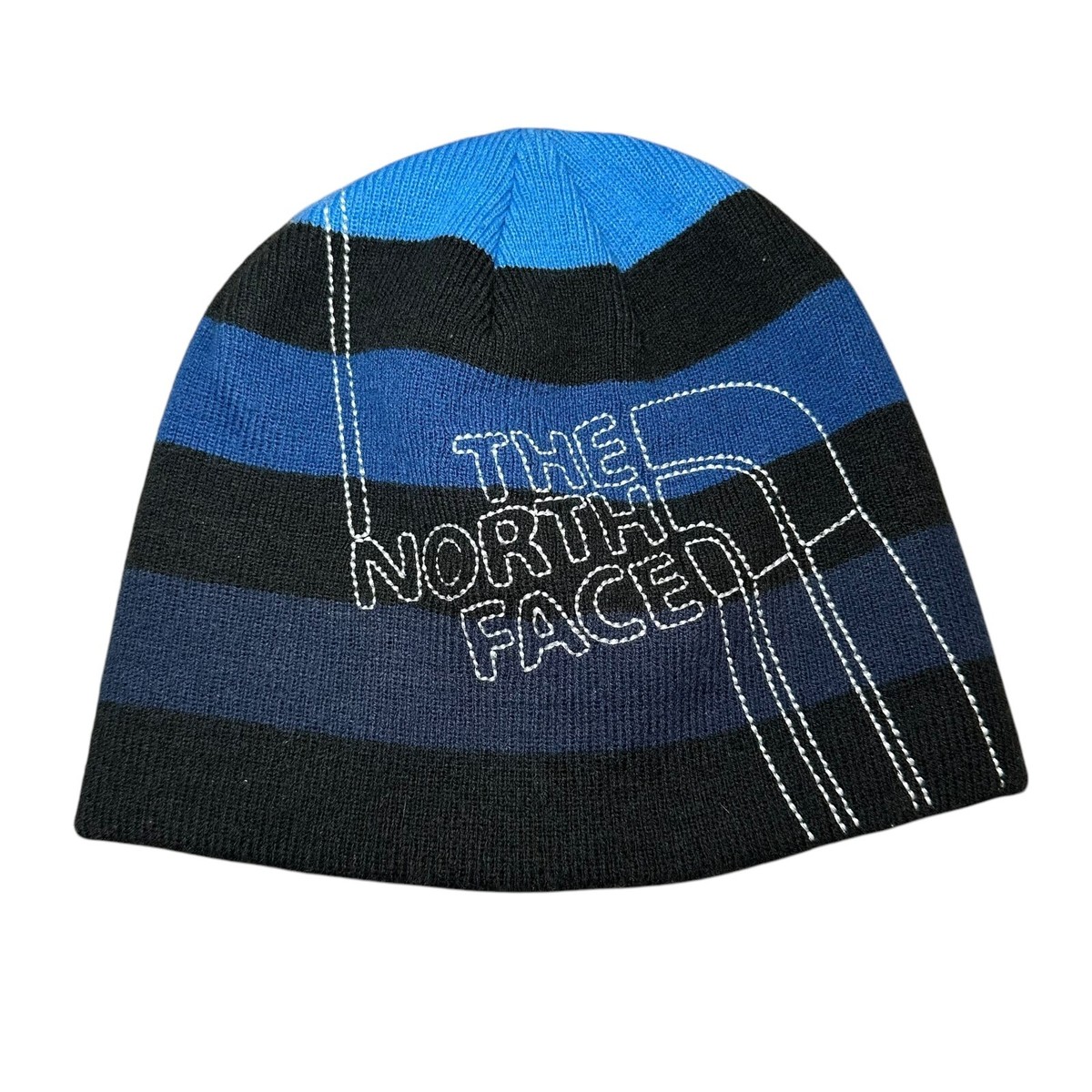 The North Face Highline Banner Beanie Hat Blue One Size Stitched