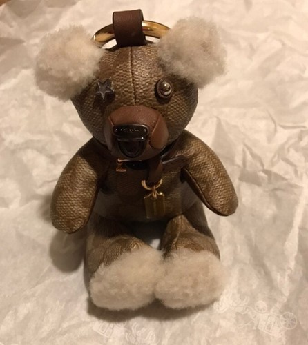 Coach Collectible Bag Charm Leather/metal bear key chain - Picture 24 of 81