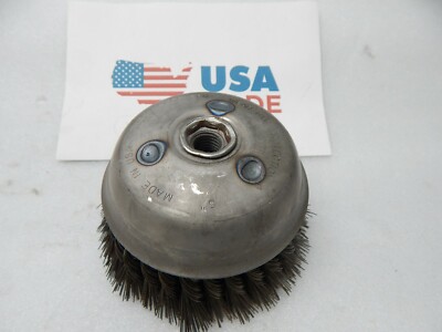 UNITED ABRASIVES-SAIT 03411 Knot Cup Wire Brush 6 x .020 x 5/8-11 2 Row wheel