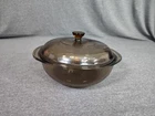 Vintage Pyrex Fireside 023-N Amber 1.5 Quart Round Covered Casserole w/ 623C Lid