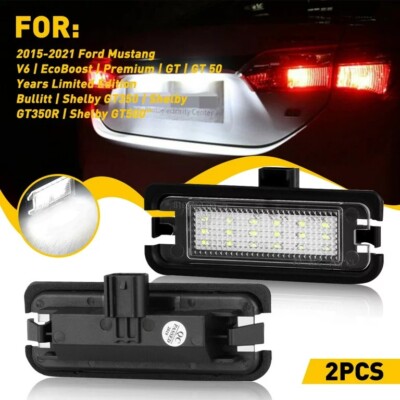 2x White 6000K 18 SMD LED License Plate Lights Lamp For 2015-2021 Ford Mustang