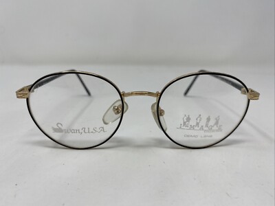 Swan USA IMAGE 15 Col.4 50-19-145 Black/Gold Full Rim Eyeglasses Frame B109