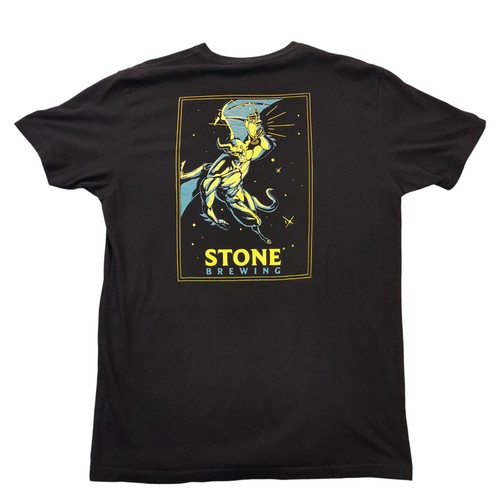 Stone Brewing Co. T-Shirt Herren L (C40 / Schwarz Brust + Rücken Farbe Grafik / Kurzarm - Bild 10 von 10