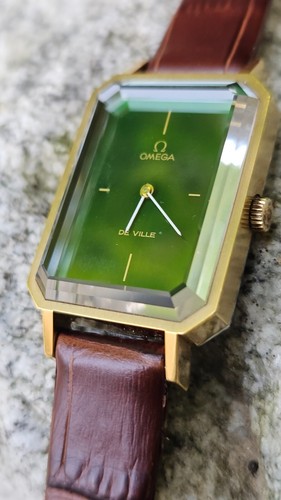 Vintage Omega De Ville Olive Green Dial Men's Hand-Winding Watch 1970s - Picture 8 of 24
