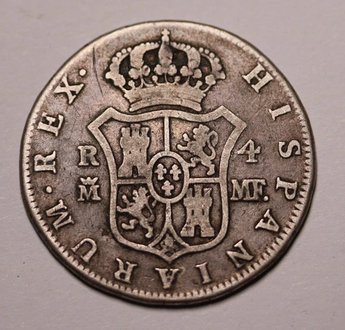 1792 M MF Spain Silver 4 Reales Coin Charles IV KM# 431.1