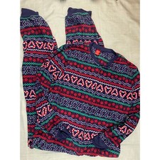 Mens Jammies for your Families Fleece One Piece Pajama XL Christmas Fair Isle 
