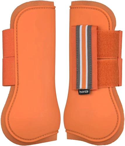 HORZE Adepto Tendon Boots - Coral Gold - Horse,Horse Boots