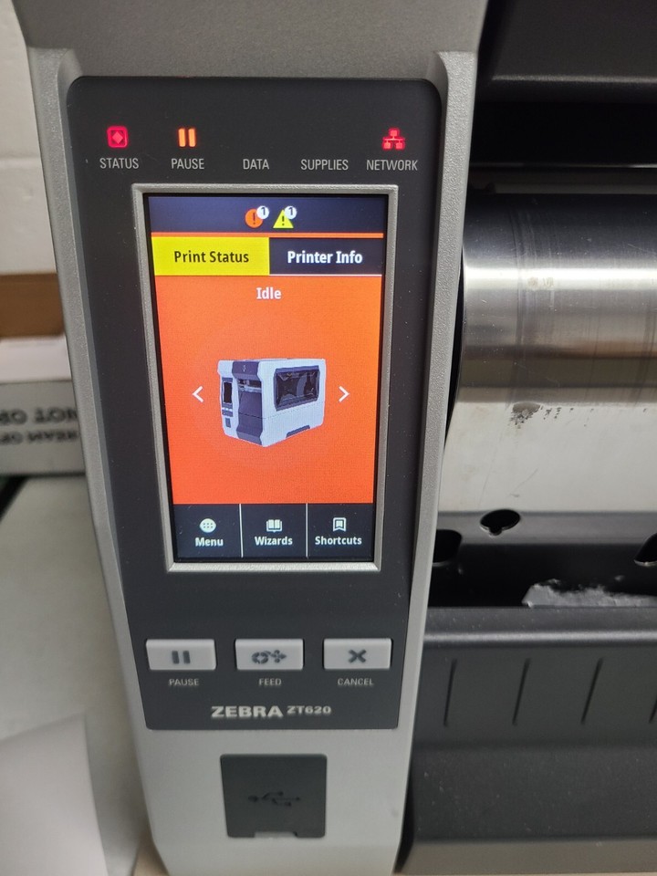 Zebra ZT620 Thermal Label Printer 300dpi USB, ZT62063T010100Z