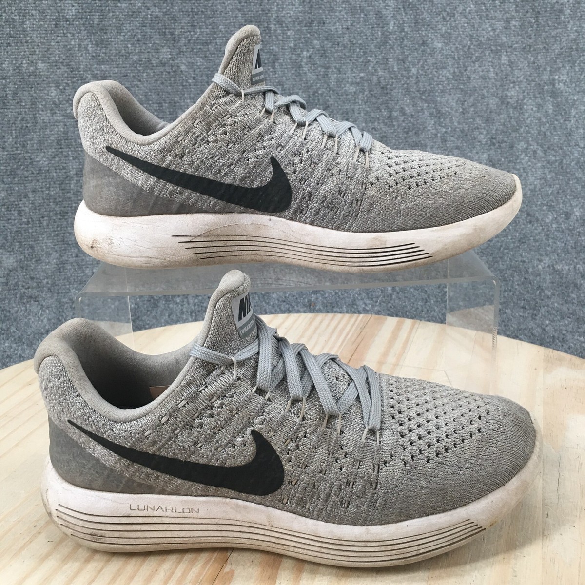 Nike Shoes Womens Lunarepic Flyknit Running Sneakers 863780-002 Gray